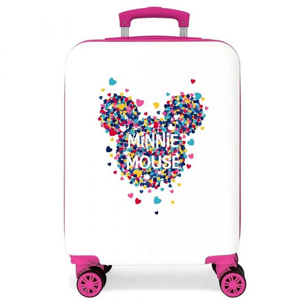 Disney Mala Com Rodinhas Minnie Magic Corazones 55 Cm 34l Pink One Size