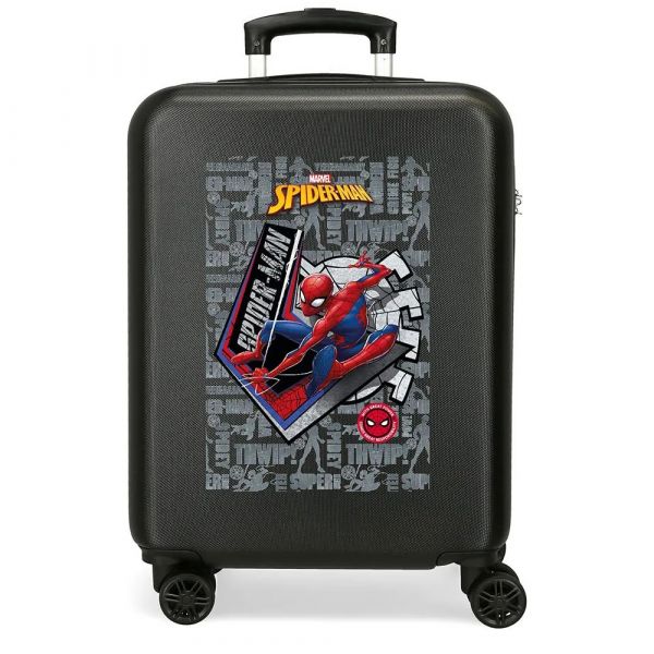 Marvel Mala Com Rodinhas Spiderman Great Power 55 Cm 34l Black One Size