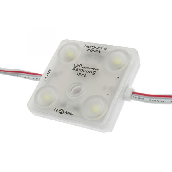 LED ME Conjunto de 20 Módulos de 4 LED Smd Samsung 12V Dc 2W 6500K