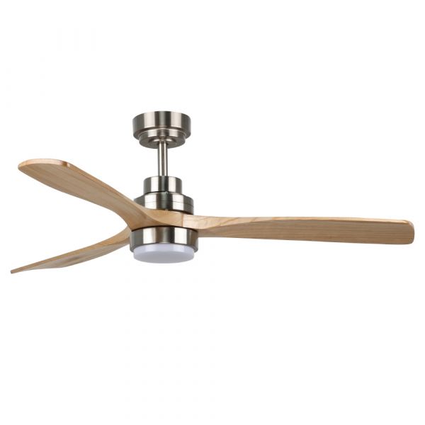 Ledme Ventilador de Teto LED de Madeira de Níquel