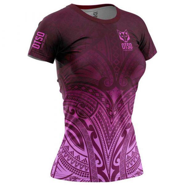 Otso M/corta Maori Short Sleeve T-shirt Roxo,Rosa XS Mulher