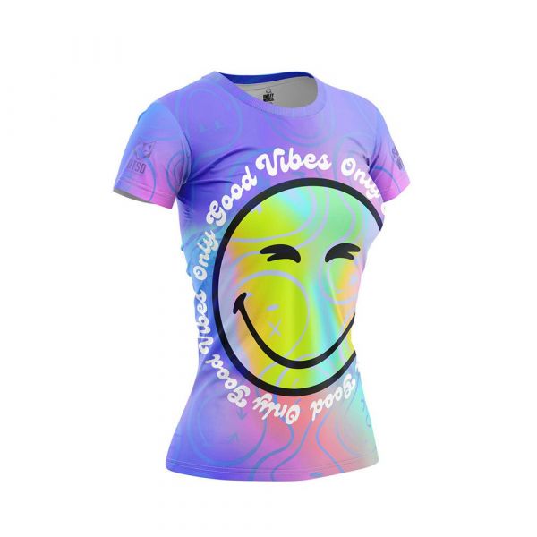 Otso Smileyworld Vibes Short Sleeve T-shirt Roxo XS Mulher