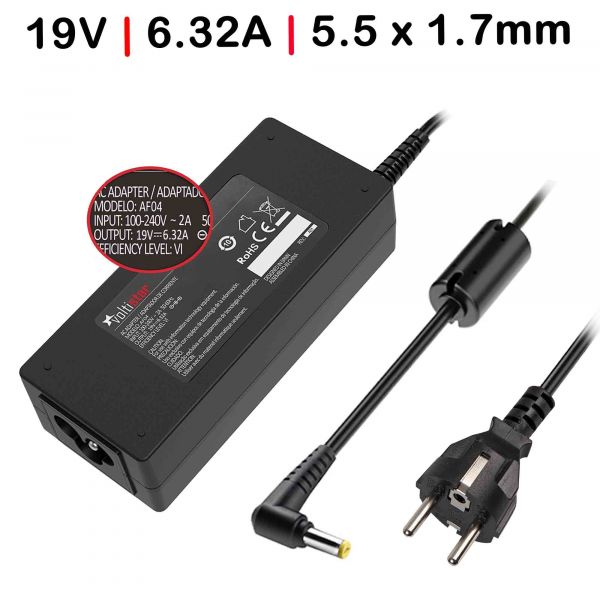 Carregador para Portatil Acer 120W 19V 6.32A 5.5X1.7MM - AD00045