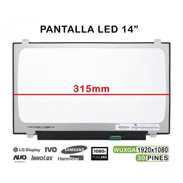 Ecrã led de 14" para Portatil Asus S433 NV140FHM-N62 315MM - PAN0079