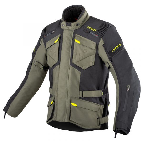 Armure Casacos Aren Waterproof Black Dark Gray Yellow Fluo Xs - 11121-316635-0XS