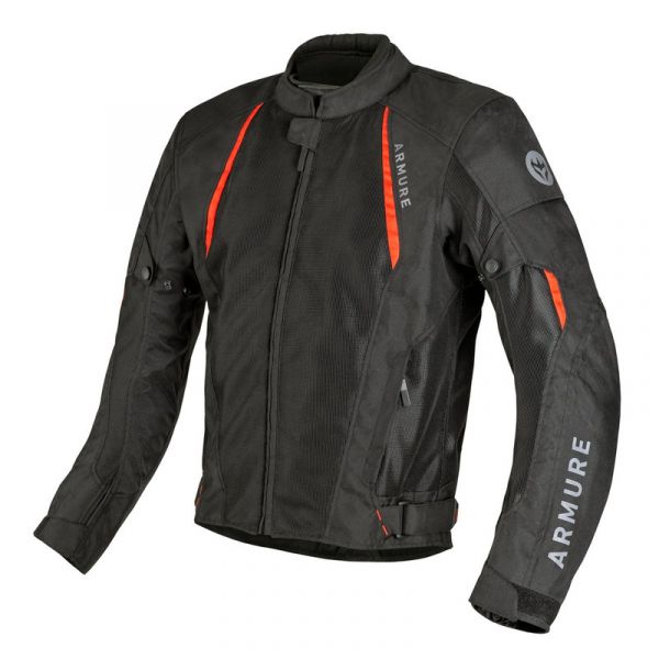 Armure Casaco Milan Vented Black / Red XS