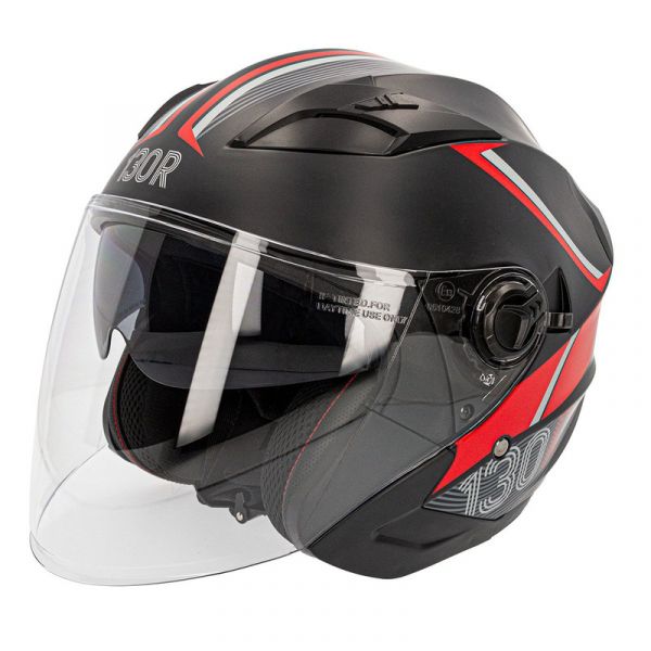 130R Capacete Arida V2 Matt Black / Red M