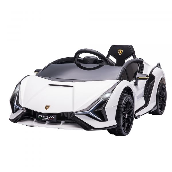 HomCom Carro Elétrico Lamborghini SIAN 12V Branco