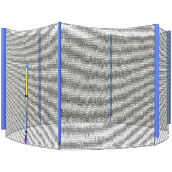 SPORTNOW Rede de Segurança para Trampolim Rede de Substituição de Trampolins com Fecho de Correr para 6 Postes Azul - A00-015V00BU Ø244 cm