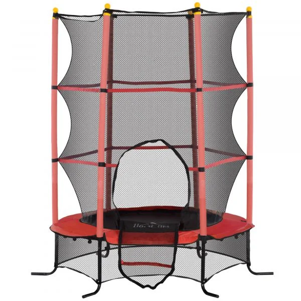 HOMCOM Trampolim para Crianças com Rede de Segurança e Estrutura de Aço para Interiores e Exteriores 342-009V02RD Ø163x190 cm