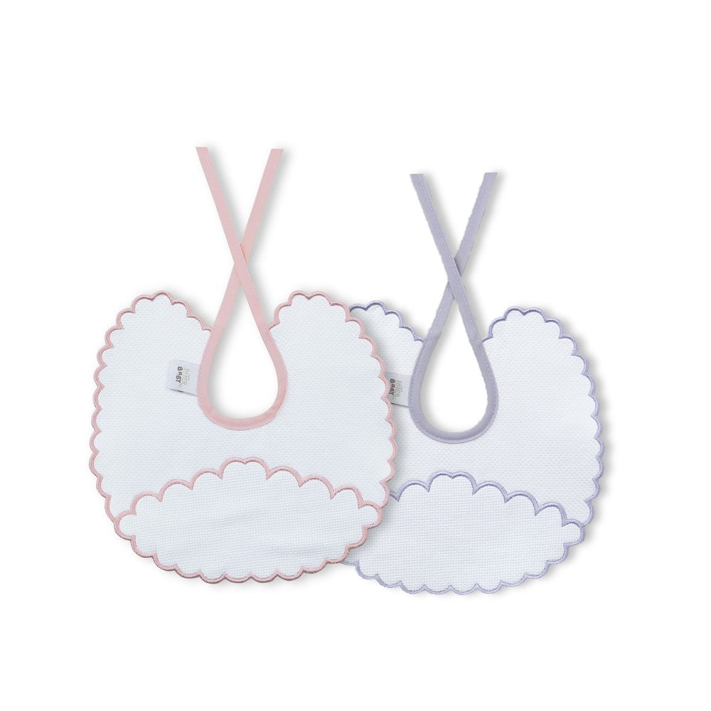 Babete (Pack 2 Unidades) 100% Algodão Cinza & Rosa G Interbaby