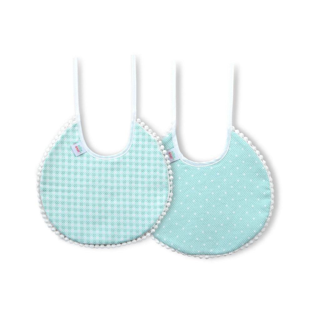 Babete (Pack 2 Unidades) 100% Algodão Verde Interbaby
