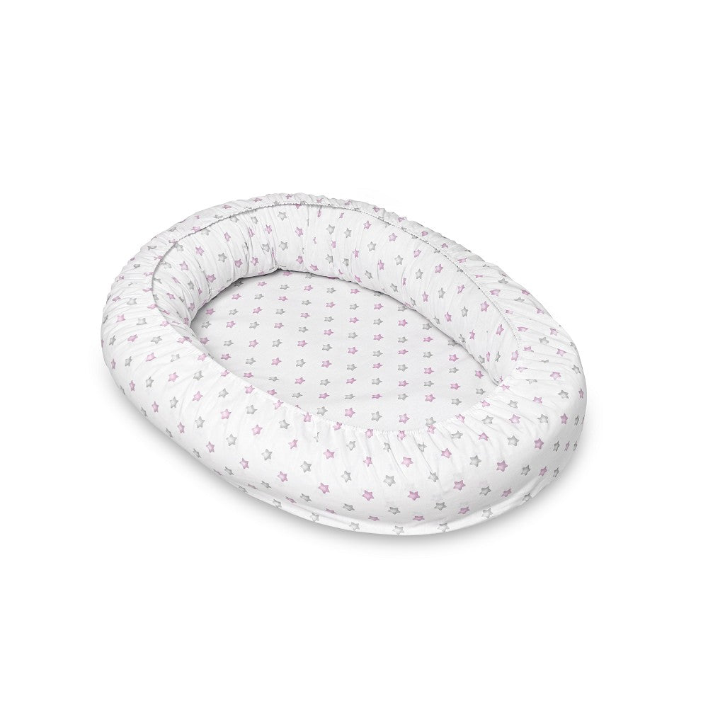 Almofada Ninho 86X50 Algodão Jersey Panda Nube Rosa Don Algodon