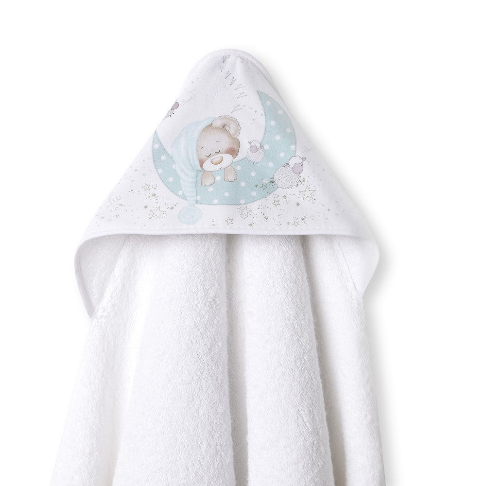 Toalha de banho 100X100 Algodão Bear Sleeping Verde Interbaby