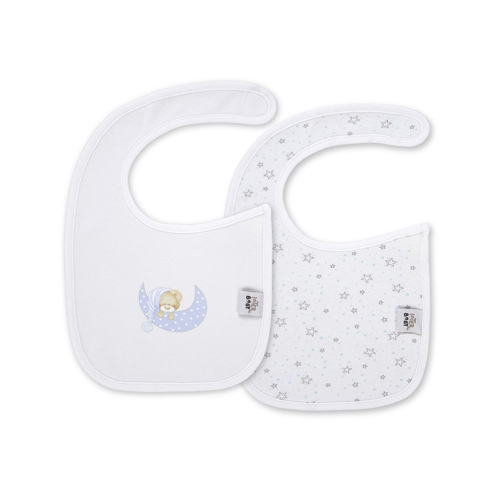 Babete Velcro (Pack 2 Unidades) 20X30 Sleep Azul Interbaby