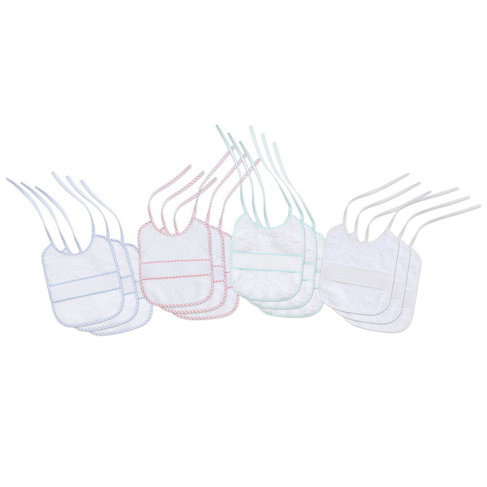 Babete Em Ponto Cruz 25X30 Pack 2 Branco Interbaby