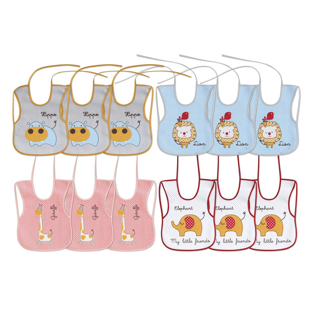 Babete Terry Plastificado 25X35 Pack 2 Unidades Azul Interbaby