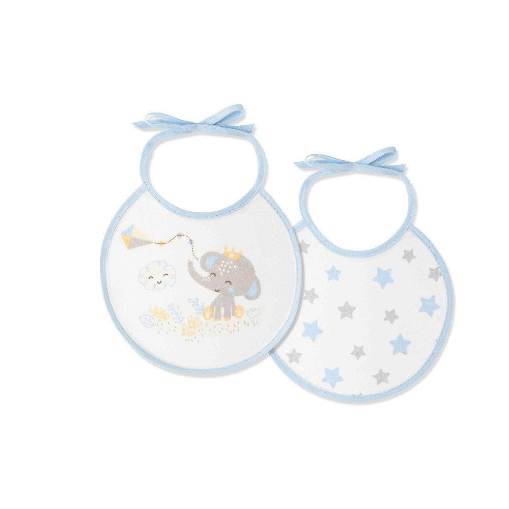 Pack 2 Babetes 20X20 Cachirulo Estrellas Azul Interbaby