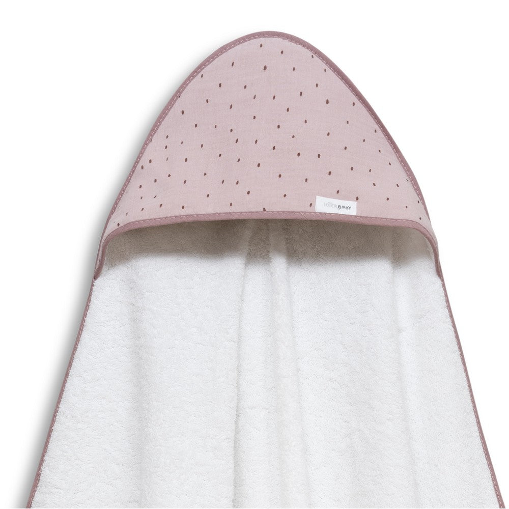 Toalha de banho 100X100 Algodão Muselina Puntos Azul escuro Interbaby