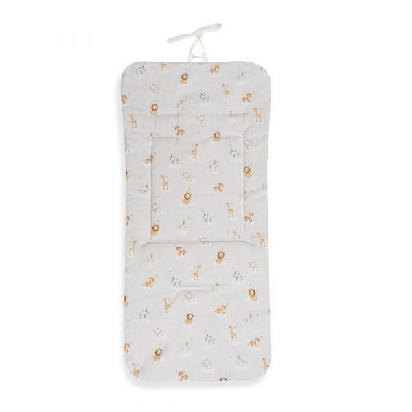 Don Algodon Fronha Para Carrinho de Passeio Reversivel Ninho de Abelha Modelo Animalitos Verde