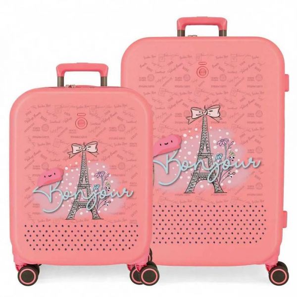 Enso Mala Com Rodinhas Bonjour 37/79l Coral One Size