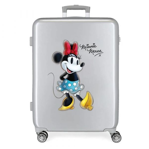 Disney Mala Com Rodinhas 100 Joyful Minnie 70 Cm 81l Grey One Size