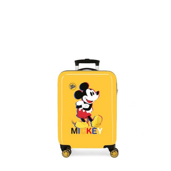 Disney Mala Com Rodinhas Mickey 3d 55 Cm 34l Yellow One Size