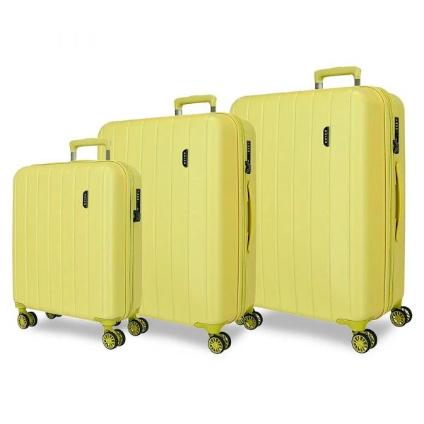 Movom Mala Com Rodinhas Wood 37/72/108l Yellow One Size
