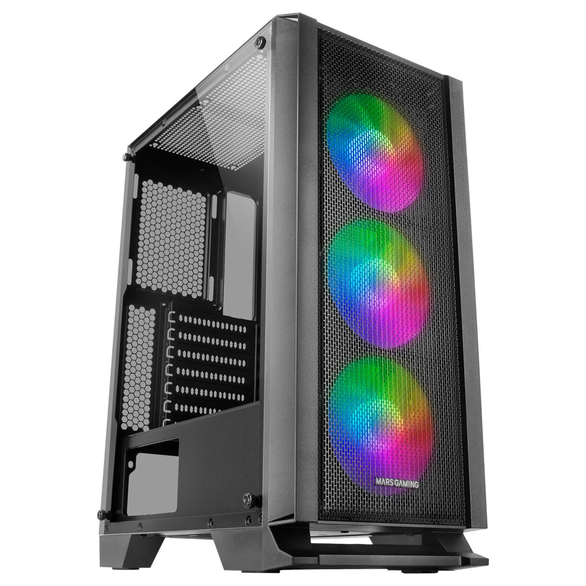 Caixa ATX Mars Gaming MCC FRGB Preta