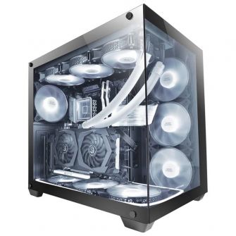 Caixa Extended-ATX Mars Gaming MCV4 Premium XXL Vidro Temperado - Preto