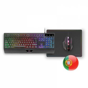 Teclado+Rato+Tapete Mars Gaming MCP124 RGB PT