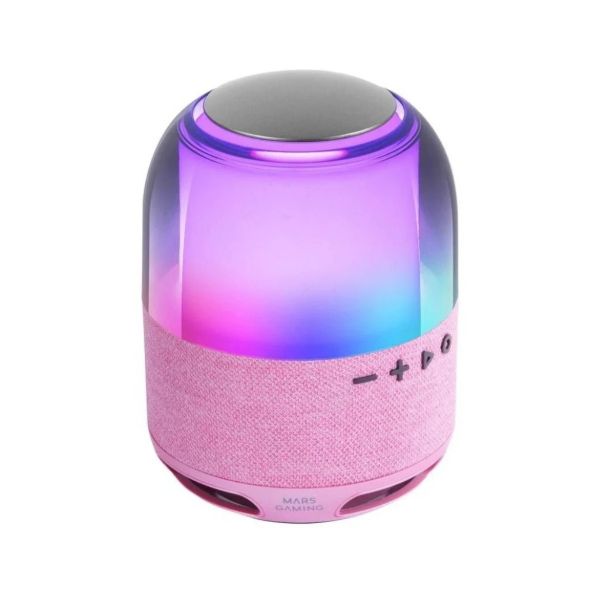 Mars Gaming MS-FLOW Coluna Bluetooth 5.3 RGB 15W Rosa