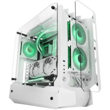 Mars Gaming MC-Edge Caixa Gaming ATX com Design Open Air, Três Vidros Temperados, USB-C e USB 3.0 Branca