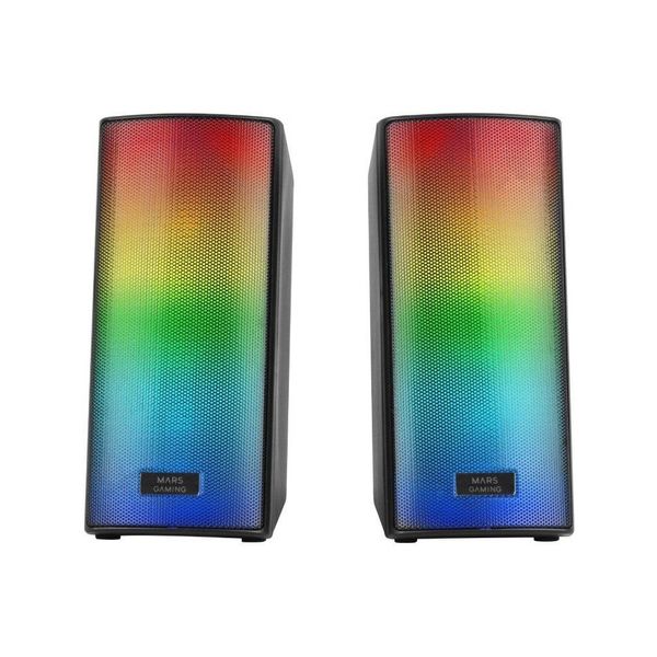 Mars Gaming Colunas MSRGB2 RGB 2.0 15W Bluetooth Pretas