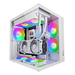 Mars Gaming MCV-ONE ATX FRGB com Duplo Vidro Temperado e Ventoinha Traseira 12cm Branco