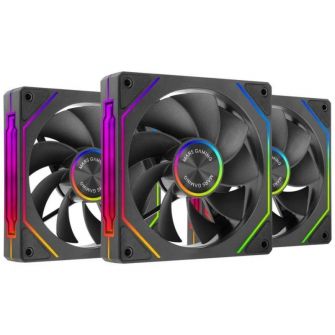 3 Ventoinhas MARS GAMING LINKFINITYKIT2R Reversed ARGB - Preto