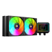 Mars Gaming ML-TWO240 Kit de AIO 240mm com TDP 450W, 2x Ventoinhas ARGB e Bomba Gen 4 Preto