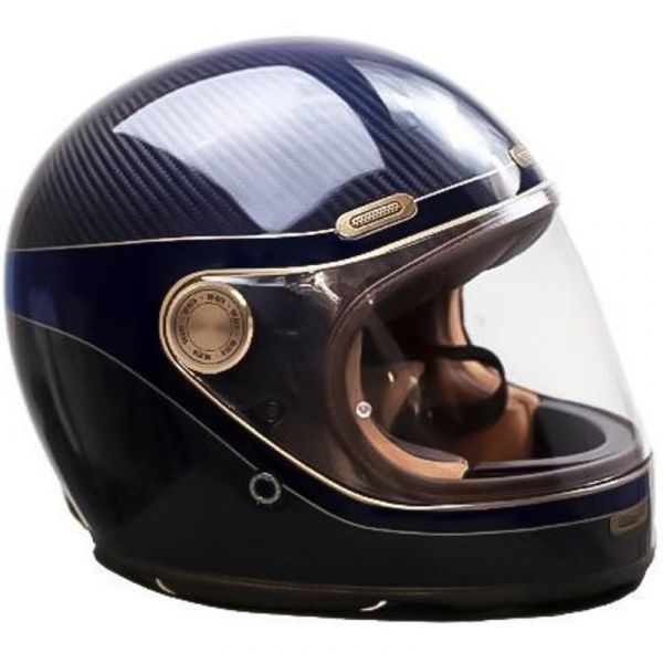 By City Capacete Integral Roadster III Golden / Blue Carbon XL