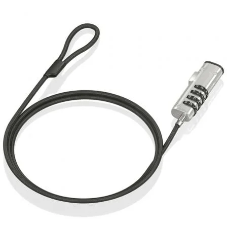 Aisens ASLK-D50N05-BK Cabo de Segurança Tipo Nano com Fechadura de Combinação de 4 Dígitos 1,5m Preto