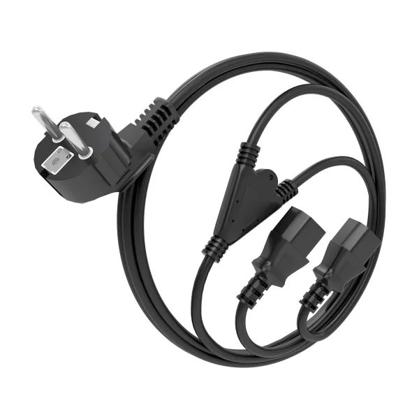 Cabo de Alimentação Y CEE7/M-2xC13/H 3M Preto