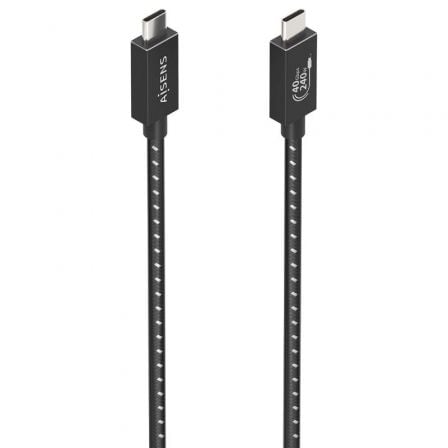 Cabo USB 4.0 Tipo-C Macho - Tipo-C Macho / 240W / 40Gbps / 50cm / Cinzento
