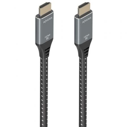 Cabo HDMI 2.1 AISENS / 8K / 5m / Cinza e Preto