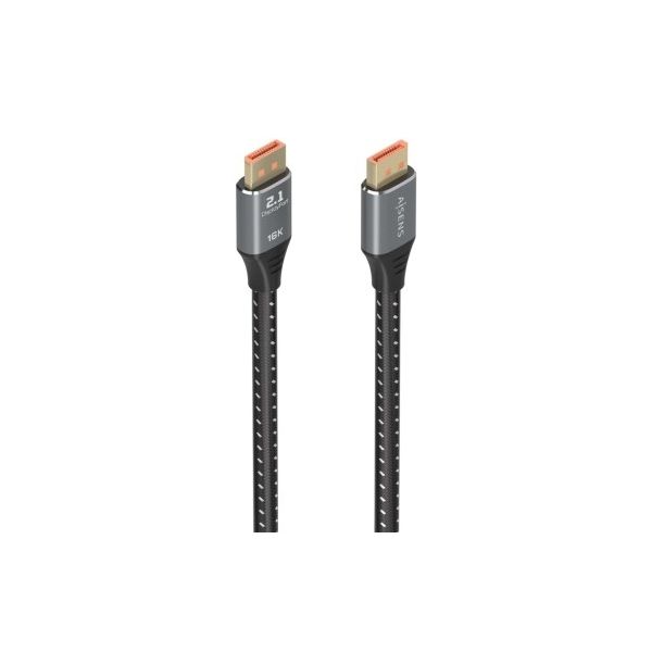 Aisens A158-0901 Cabo Displayport V2.1 16K 60Hz 80Gbps Preto 1,0m