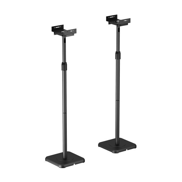 AISENS Suporte de Chão Universal para Colunas SPK09U-429, Inclinável, Giratório, Ajustável, Preto