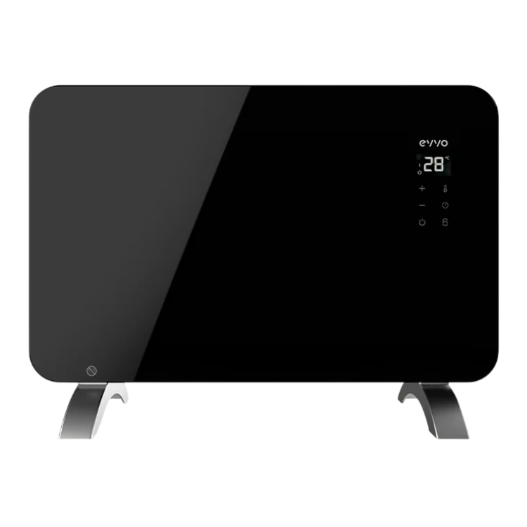 Aquecedor Radiador Convector EVVO C1000 Cristal 1000W Preto