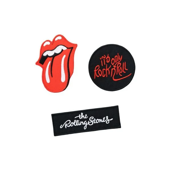 Erik Conjunto de 3 Patches Rolling Stones Preto