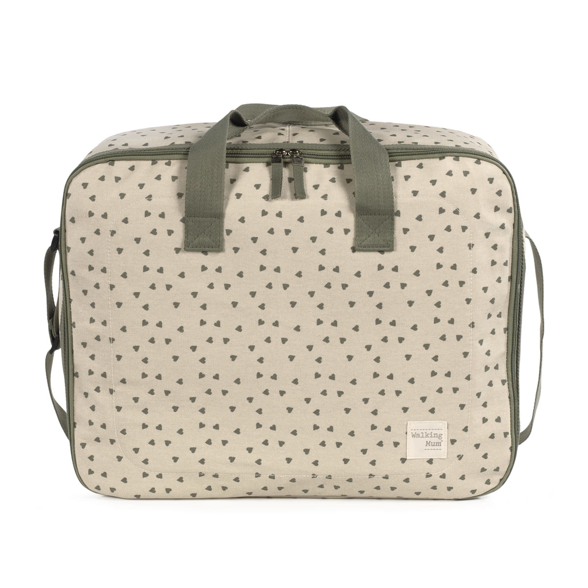 WALKING MALA MATERNIDADE HEARTS POPPY MOSS|cantinhodobebe.pt