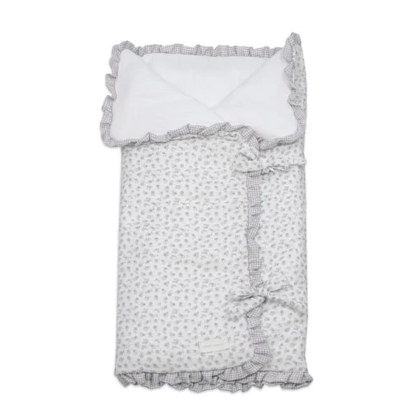 Pasito a Pasito Manta Little Bloom Tog 2.5 Flowers Grey