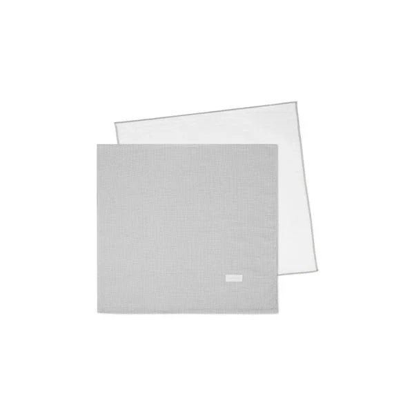Pasito a Pasito Pack 2 Musselinas 70x70cm Little Bloom Vichy Grey
