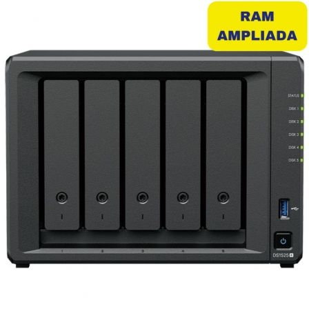 NAS Synology Diskstation DS1525 5 Bahías 3.5"- 2.5"/ 16GB DDR4/ Formato Torre